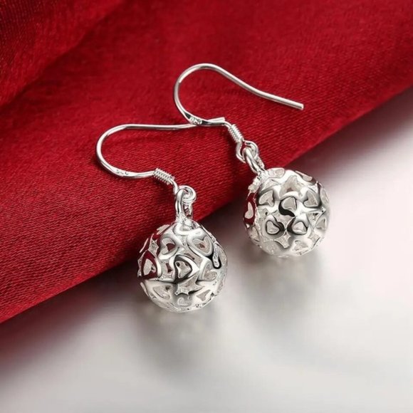 Jewelry - 925 Sterling Silver classic fine ball earrings for Women Luxury Fashion …